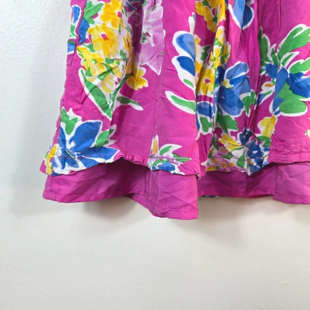 Ralph Lauren Baby Girl Pink Floral Classic Lined‎ Sleeveless A-Line Dress 18Mo